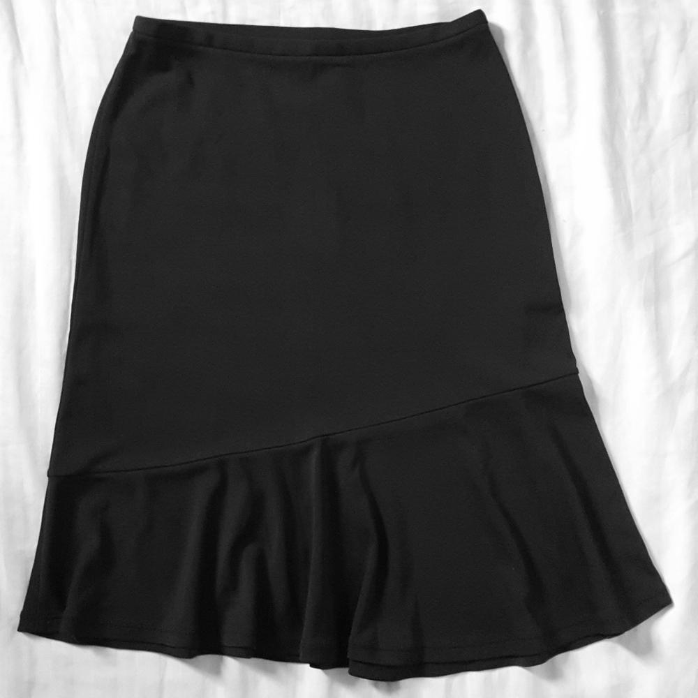 Loft NWOT BLACK CLASSIC A-LINE FORMAL SKIRT